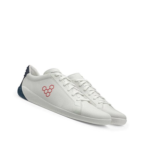 Chaussures Running Vivobarefoot Geo Court Eco Femme Blanche Bleu Rouge | 7235FMCHU