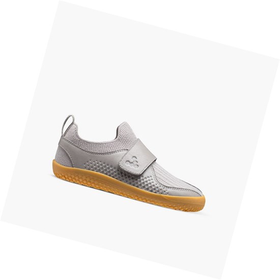 Chaussures Running Vivobarefoot Primus Knit II Enfant Grise | 2084HKMPD